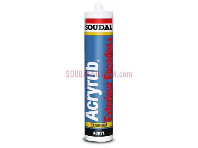 SOUDAL ACRYRUB EXTERIOR FACADES+ AKRİLİK MASTİK 310ML ANTRASİT GRİ