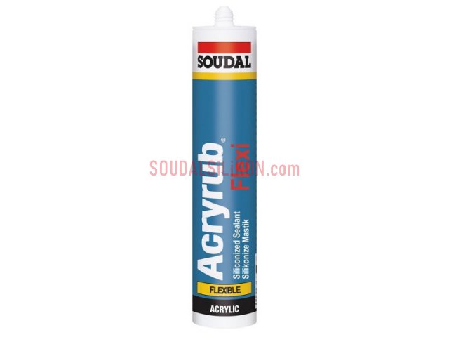 SOUDAL ACRYRUB FLEXI SİLİKONİZE MASTİK 310ML ANTRASİT GRİ Resmi
