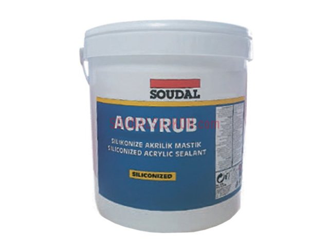 SOUDAL ACRYRUB KOVA SİLİKONİZE MASTİK 25KG SİYAH